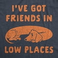 thumbnail image 2 of Mens Ive Got Friends In Low Places T Shirt Funny Wiener Dog Dachshund Graphic Tee Graphic Tees, 2 of 9