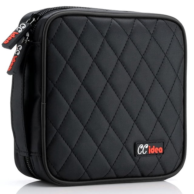 Funda para CD/DVD, cartera portátil con capacidad para 40 unidades, color negro