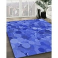 thumbnail image 3 of Ahgly Company Machine Washable Indoor Round Transitional Sky Blue Area Rugs, 4' Round, 3 of 7