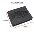 thumbnail image 5 of MARSHAL Fishermans RFID Blocking Vintage Leather Bifold Wallet with Debossed Bass Design for Outdoorsmen Black, 5 of 9