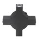 thumbnail image 5 of Luz de pared LED 4W 4 cuentas de lámpara decorativa negra diseño cuadrado lámpara de pared de aluminio para pasillo AC85 a 265V luz roja, 5 of 8
