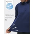 thumbnail image 4 of Xidunhg Men's Quarter Zip Pullover Long Sleeve, Moisture Wicking Quick Dry Athletic Shirt for Running Golf Gym Workout Casual, 4 of 13