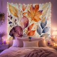 thumbnail image 2 of Autumn Leaves on Soft Watercolor Fabric, Cozy Watercolor Style for Nature Lovers, Botanical Wall Art, Thanksgiving Hostess Gift, Tapestry Wall Hanging for Bedroom and Living Room, 2 of 7