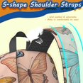 thumbnail image 5 of Butterfly and Monarch Orange Pattern 17" Waterproof Oxford School Backpacks for Teens, S-Shape Padded Straps, for School, Travel, Hiking, Camping, 5 of 5
