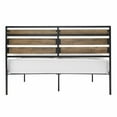 thumbnail image 4 of Weston Home Aabir Low Profile Metal and Wood Platform Full Bed, Brown/Black, 4 of 8