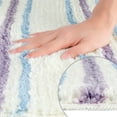 thumbnail image 3 of Unique Bargains 2 Pcs Striped Non-Slip Soft Bath Mats Absorbent Washable Bathmat Beige 16" x 24", 3 of 6