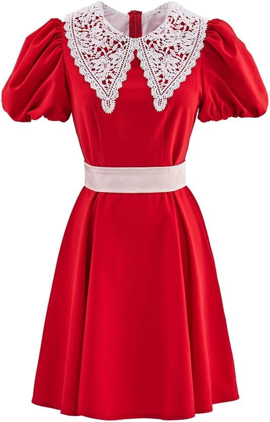 Little Orphan Annie Red Dress Musical theater Dress Adult Halloween Outfit  for Women