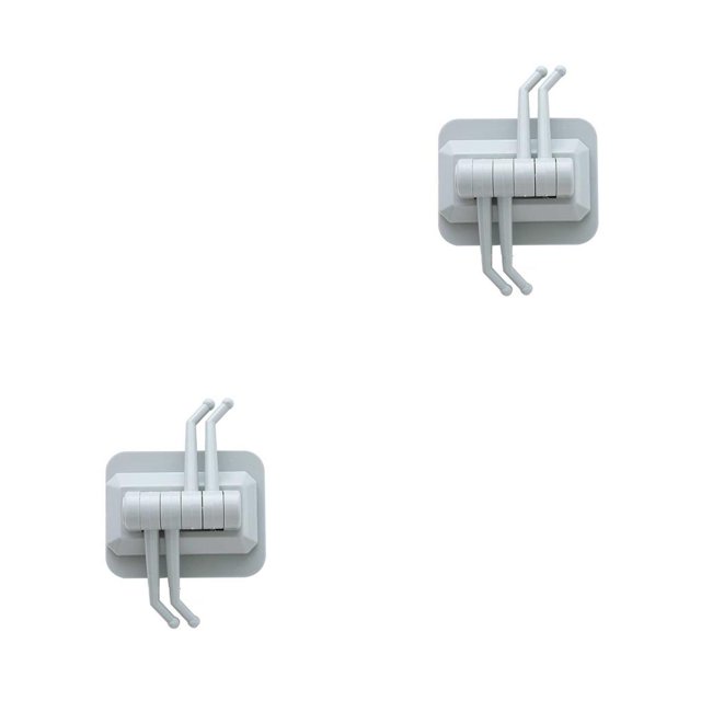 Wosthever Gancho adhesivo sin costuras Ganchos de pared impermeables resistentes al desgaste Palo fuerte Estante de almacenamiento de gancho de Gris 2Conjunto