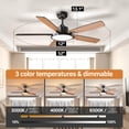 thumbnail image 2 of Ventilador de techo TALOYA 132 cm con luces LED y mando a distancia, color negro, 2 of 9