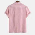 thumbnail image 5 of Mens V Neck T Shirts White Shirts Men T Shirts for Man 2025 Trendy Stripes Mens Shirts Dress Vintage Shirts Short Sleeve Cotton Linen Comfy Loose Fit, 5 of 7