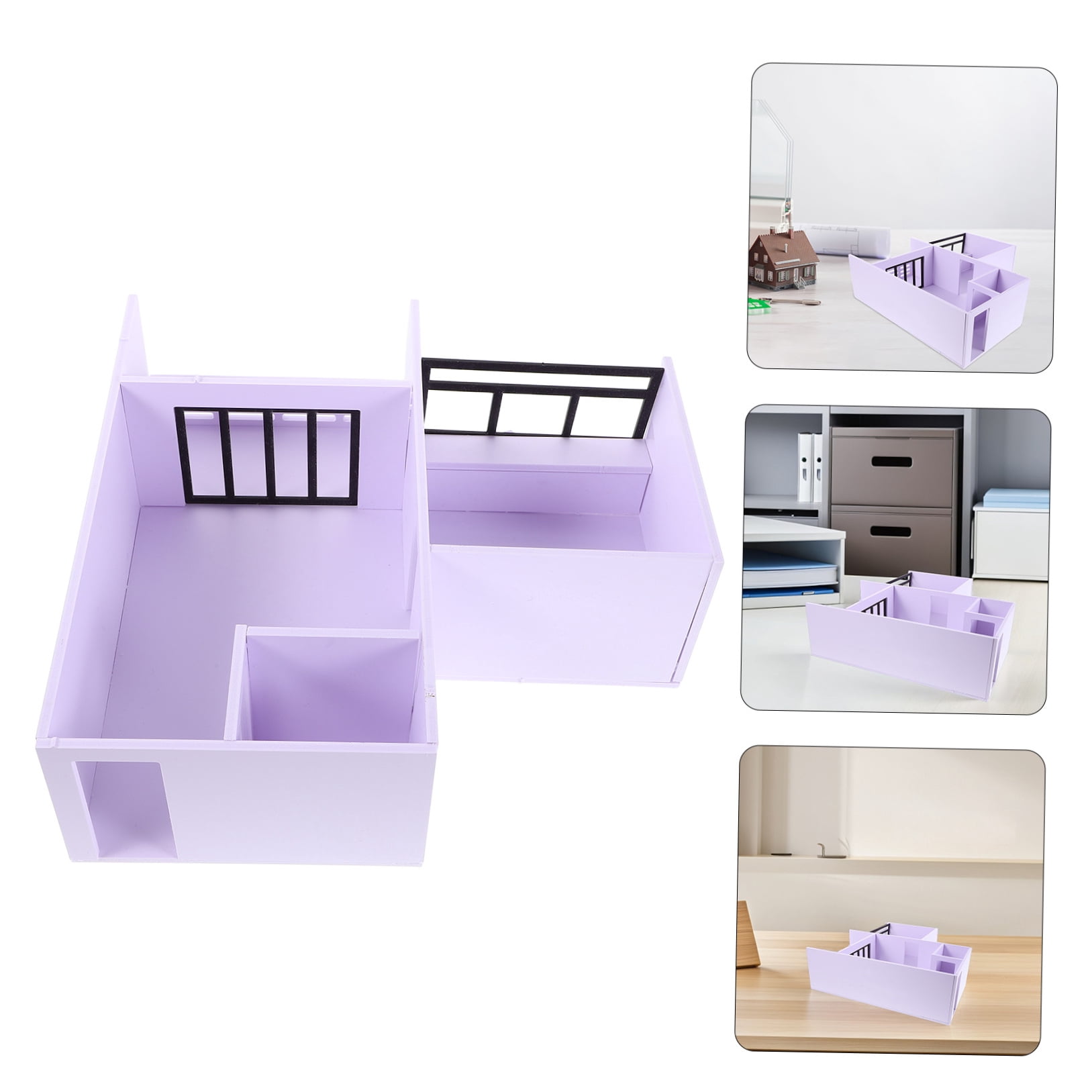 HONMEET 1/25 Scale Apartment Model Building Kit, White PVC Acrylic, Easy to Assemble for Family Fun and Projects