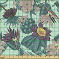 thumbnail image 2 of Floral Upholstery Fabric by the Yard, Demonstration of Wild Flowers Petals Leaves Tropical Arrangement, Decorative Fabric for DIY and Home Accents, Mint Green and Multicolor by Ambesonne, 2 of 5