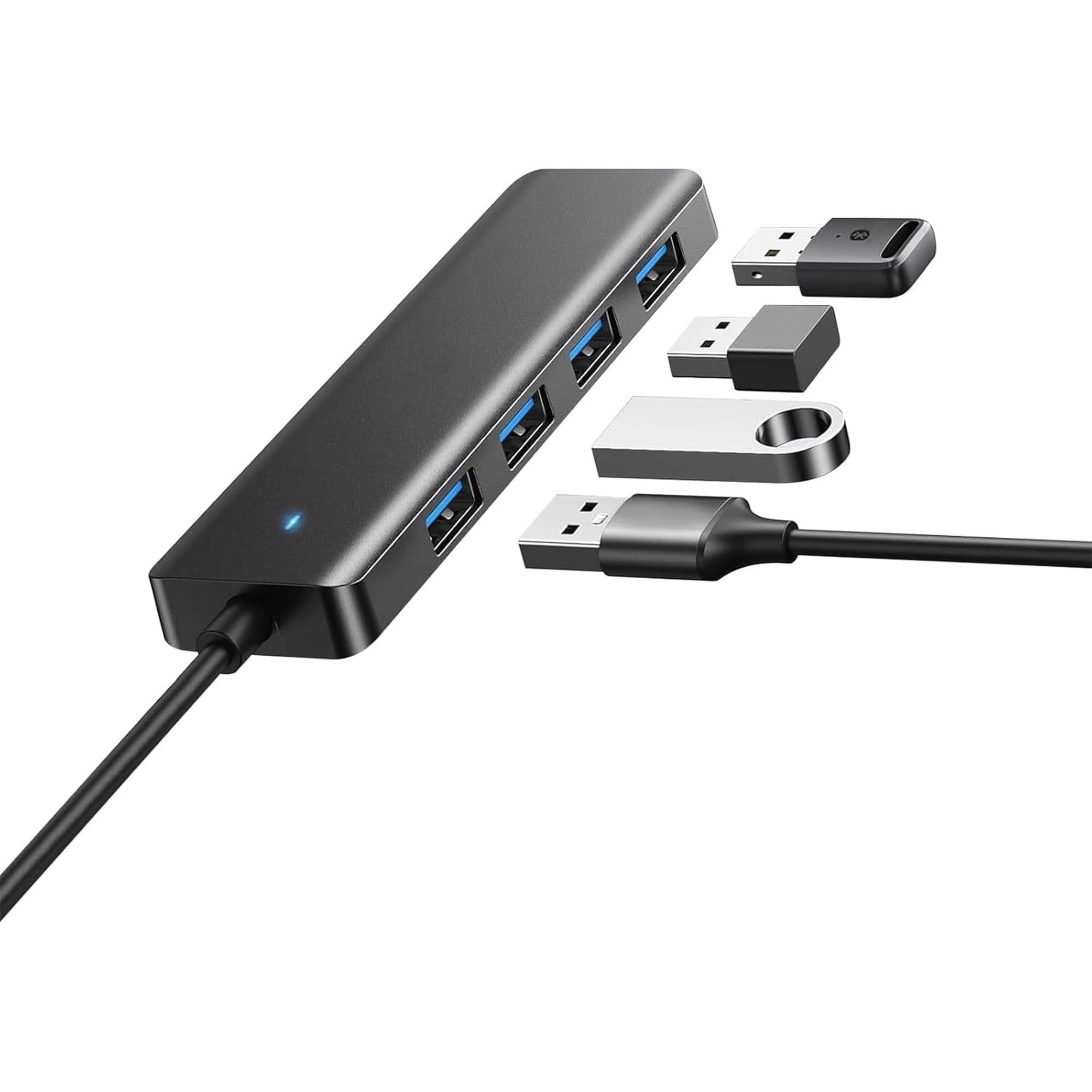 4-Port USB 3.0 Hub Ultra-Slim USB A Splitter for Laptop PC 5Gbps