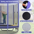 thumbnail image 5 of Alvantor 7ft Trampoline with Slide, Hexagon Recreational Trampoline for Kids with Enclosure net and Ladder Purple, 5 of 6