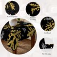 thumbnail image 5 of Black Christmas Table Cloth Waterproof Tablecloths, Winter Xmas Snowflakes Textured Tablecloth Dining Table Cover for Kitchen Party Tabletop Outdoor, Rectangle Tablecloth 60x84 Inch, 5 of 9
