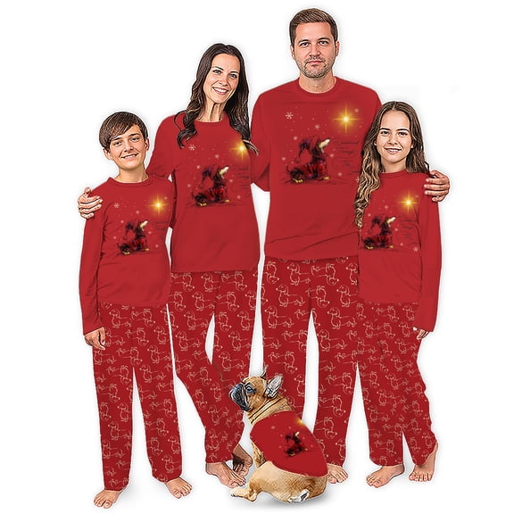 Dachshund Dog Pajamas Matching Owner And Family, Matching Christmas PJs With Pet, Plus Sizes, Side Pockets