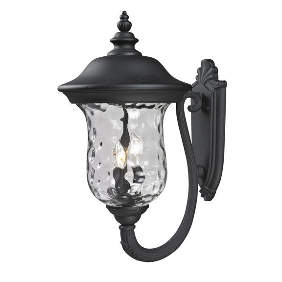 3 Light Outdoor Wall Mount In Gothic Style 12.38 Inches Wide By 24.25 Inches High Z-Lite 533B-Bk