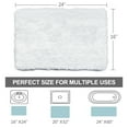 thumbnail image 3 of White Bathroom Rug Mat, Extra Soft and Absorbent Microfiber Bath Rugs, Non-Slip Plush Shaggy Bath Carpet, Machine Wash Dry, Bath Mats for Bathroom Floor, Tub and Shower, 3 of 7