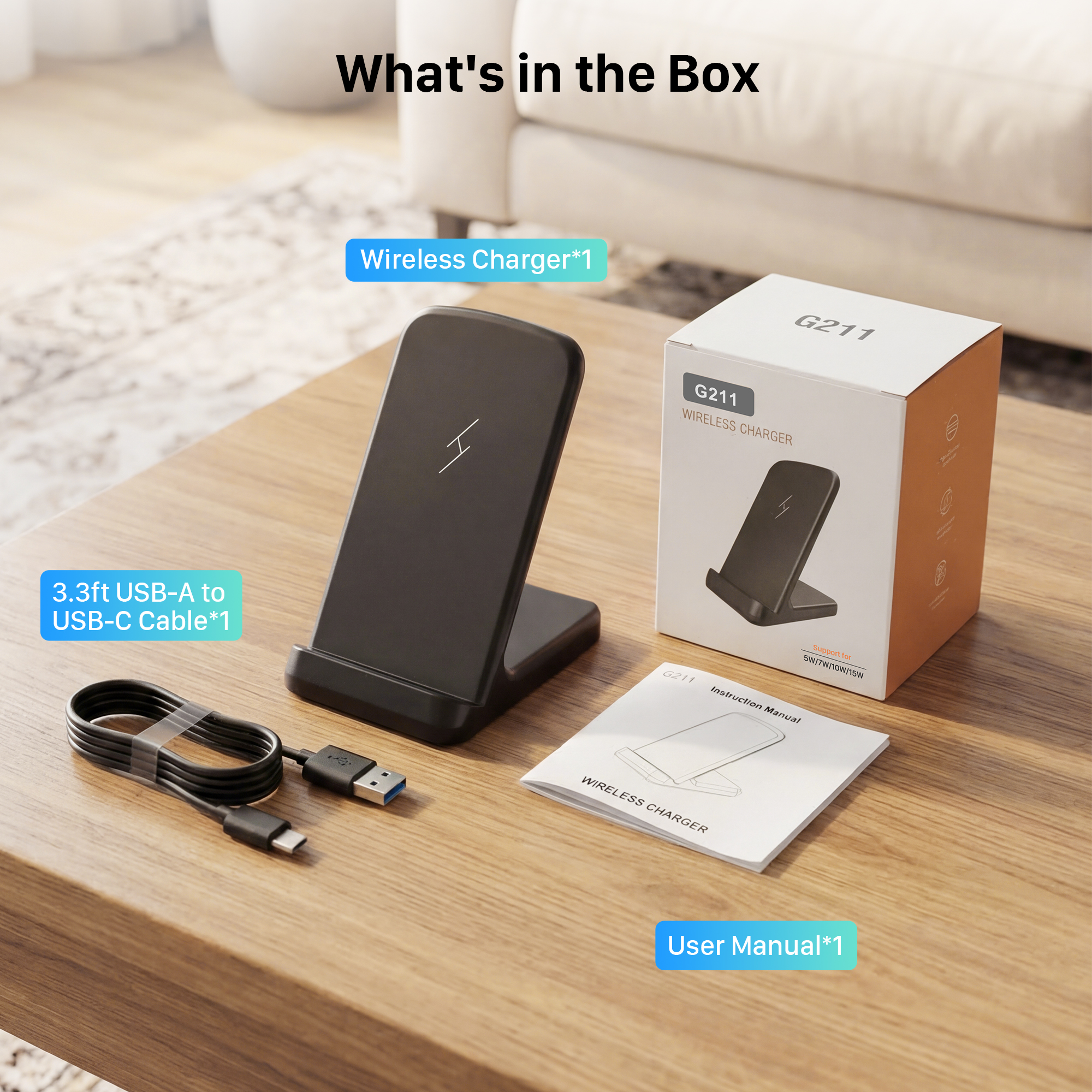 ETEPEHI Wireless Charger Stand for iPhone and Samsung photo 6