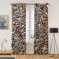 thumbnail image 2 of Colorful Stones Kitchen Curtains Window Panels, Farmhouse Stones Modern Art Insulated Window Treatment Curtain, Grommet Curtains for Bedroom/Living Room/Bathroom, 2 Piece 42"Wx84"L, 2 of 8