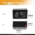 thumbnail image 6 of 2 (Pack) 12v 8ah SLA Rechargeable Battery for BB Battery SH7.2-12, SH 7.2-12 T MK ES7-12, 6 of 6