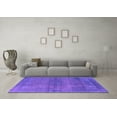 thumbnail image 3 of Ahgly Company Indoor Round Oriental Purple Industrial Area Rugs, 7' Round, 3 of 4