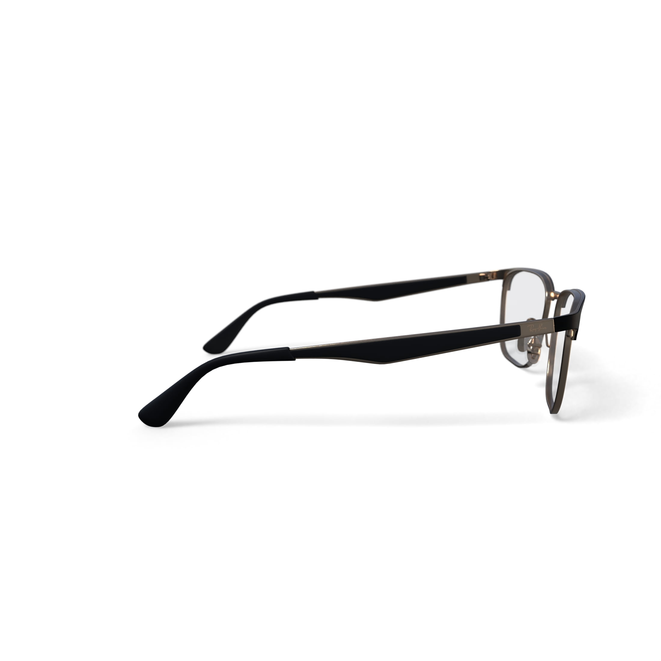 Ray-Ban Unisex Size 54 Square Prescription Eyeglasses with Case, Black on Arista/Demo Lens