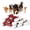 06PC-Beef-Red, variant on Indestructible Beef-Flavored Hard Nylon Dog Chew Toys, 10-Pack Tough Bone Chews for Aggressive Chewers, Large Breed Dog Toys to Keep Them Busy, Red