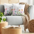 thumbnail image 5 of Ambesonne Cartoon Throw Pillow Cover 2 Pack, Whimsical Summer Floral, 16", Multicolor, 5 of 7