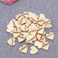 thumbnail image 3 of 50pcs Rustic Wooden Heart Carved with Mr&Mrs Wedding Embellishments Table Decoration Crafting DIY Accessory, 3 of 8