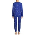 thumbnail image 3 of Secret Treasures Women's Hacci Fleece Long Sleeve Top and Joggers, 2-Piece Pajama Set, 3 of 5