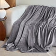thumbnail image 2 of Xuniizn Soft Blankets, Throw Blanket for Couch, Flannel Sherpa Blanket Fleece Blanket for Adults, Cozy, Plush, Thicken, Reversible, Machine Washable, Dark Gray, 2 of 7