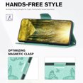 thumbnail image 7 of Feishell iPhone 7 / 8 / SE 2020 / SE 2022 Case Butterfly Embossed Pattern Premium Leather Wallet Cover Flip Stand Card Slots Holder Magnetic with Wrist Strap Case, Green, 7 of 7