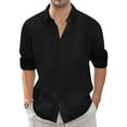 thumbnail image 2 of GENTS BLISS button Down Mens Shirts Long Sleeve Shirts for Men Solid TextureT-shirts, 2 of 7