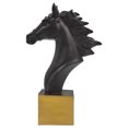 thumbnail image 3 of SIMON'S SHOP Horse Sculptures for Table Shelf Decor, Dark Brown Animal Head Bust Figurines, 8'' Tall, 3 of 6