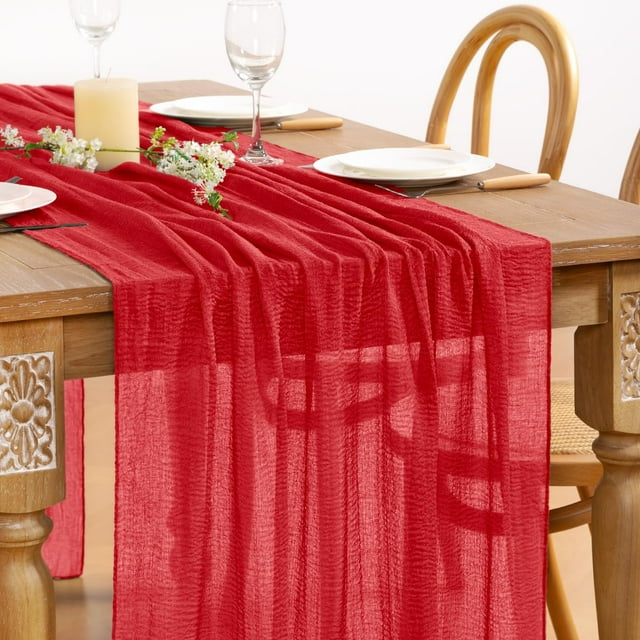 Table Runner DeZerlor, gasa roja, 89 x 305 cm, 2 unidades