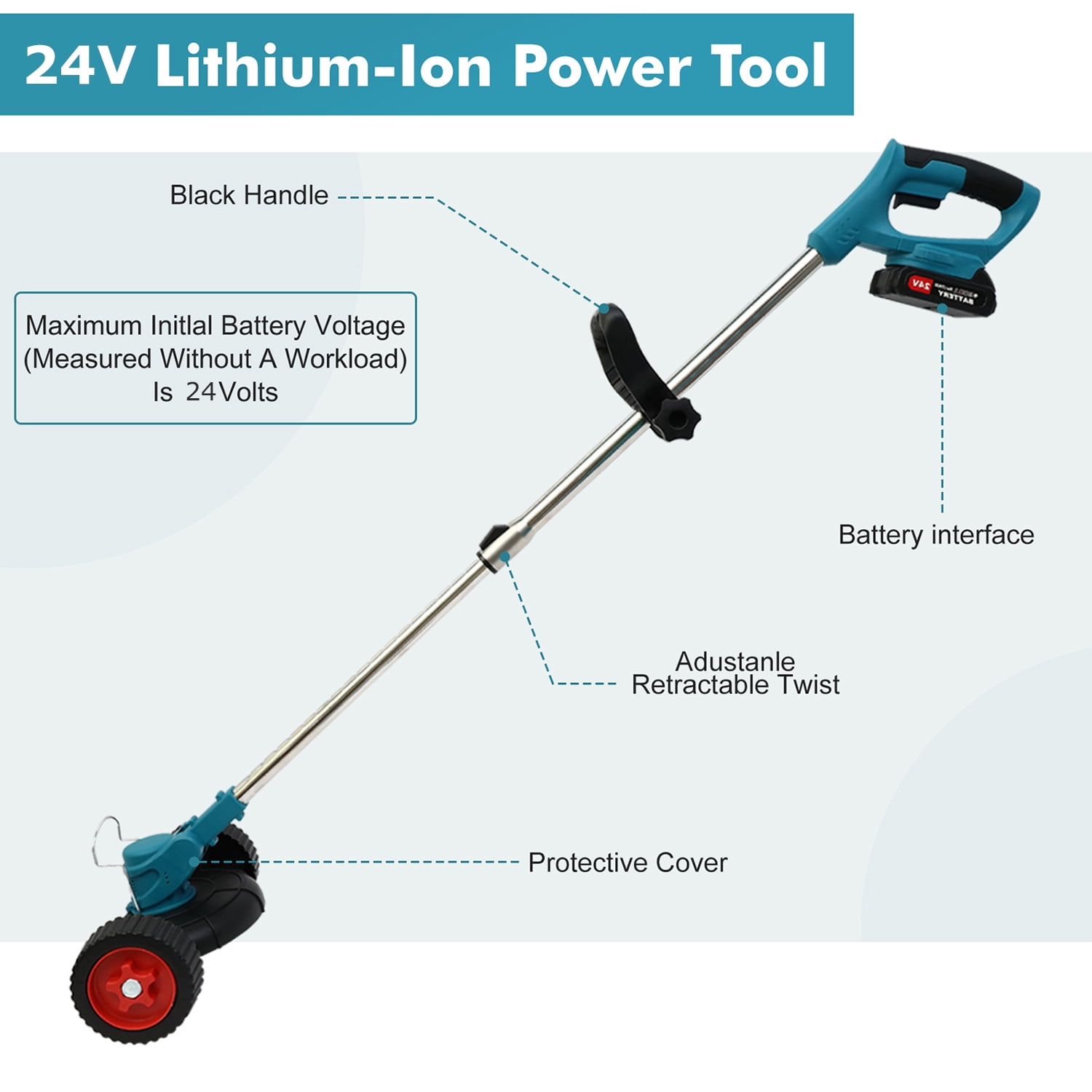 Electric Weed Eaters Grass Trimmer,21V Weed Trimmer 2.6Ah Batterie Weed Wackers,Lawn Edger with 3 Types Blades,3 in 1 Edger/Brush Cutter/String Trimmer for Lawn Garden Pruning Trimming