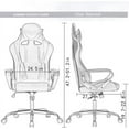 thumbnail image 2 of BIQWBIC Gaming Chair, High-Back Ergonomic Video Game Chair for Teen, with Adjustable Seat, Lumbar Support, Armrest and Headrest, White, 2 of 7