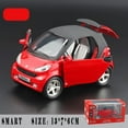 thumbnail image 1 of Simulation Benz Smart Alloy Model Car Metal Pull Back Door Openable Sound And Light Toy Children's Diecast Toy Car Gift For Boys red box, 1 of 6