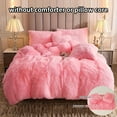 3pcs Multicolor Plush Duvet Cover Set Soft And Warm Bedding For