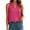 Hot Pink, variant on Womens Plus Size Tops Plunge Neck Dressy Casual Summer Shirts Satin Blouse Loose Work Tees