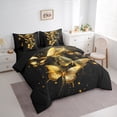 thumbnail image 3 of Castle Fairy Flying Butterflies 7-Piece Twin Bedding Sets for Women Men Teens,Golden Glitter Bedding Comforter Set,Sparkling Sequin Breathable Sheet Sets,Super Cozy Room Decor, 3 of 8