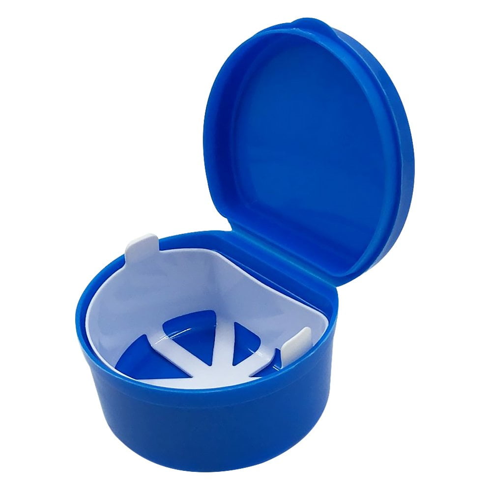 Denture Cup with Strainer,1 Box Denture Brush Retainer Case, Denture