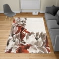 thumbnail image 2 of Floral Turkish Area Rug, Flowers in Watercolor Style Effect Illustration of Peonies Spring Inspired Print, Soft Carpet for Living Room Decor with Distressed Look, 2.6' x 5', Burgundy, by Ambesonne, 2 of 4