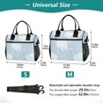 thumbnail image 2 of Small Cooler Bag Lunch Bag Portable Meal Bag Work Meal Bag Outdoor Meal Bag Travel Meal Bag Picnic Meal Bag Going Out Meal Bag Pretty Blue White Flowers, 2 of 6