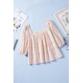 thumbnail image 4 of ABPHQTO Blusa De Mujer Con Manga Abullonada Y Ojales Beige, 4 of 5