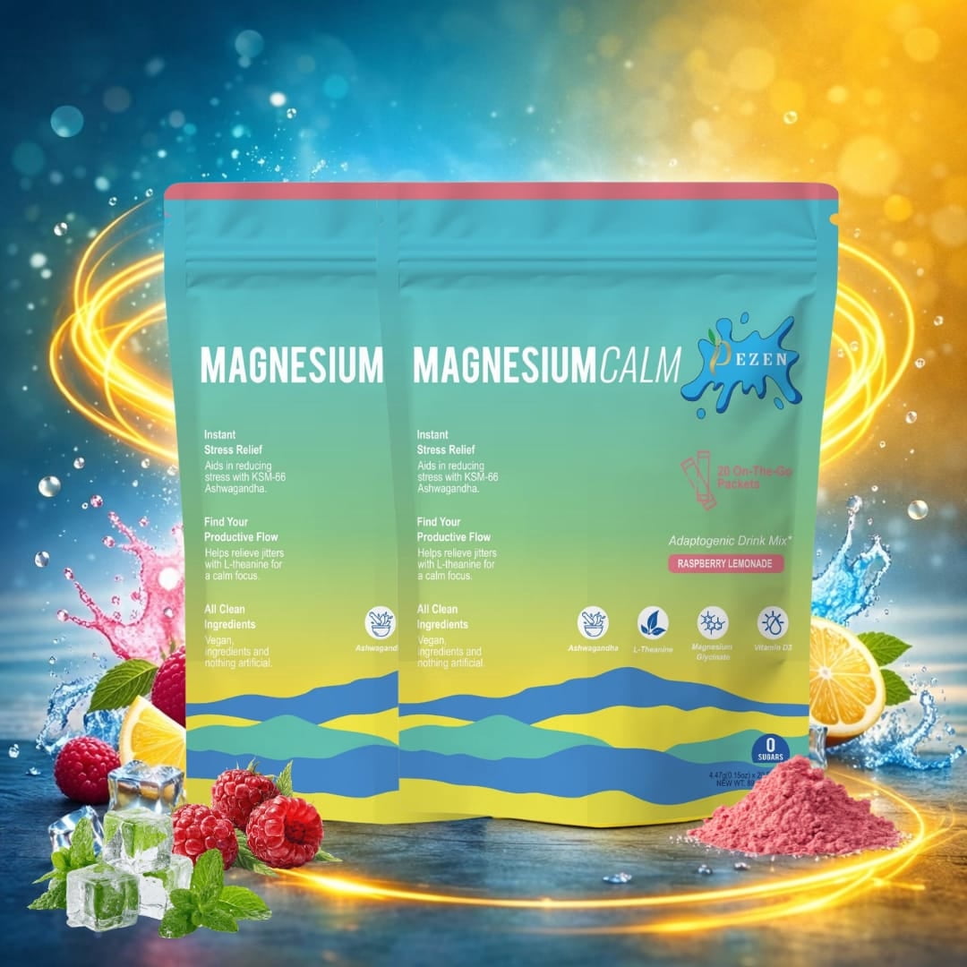 Calm Magnesium Powder Drink Mix for Stress Relief & Better Sleep – Natural Calm Supplement, Raspberry Lemon, Pack 2
