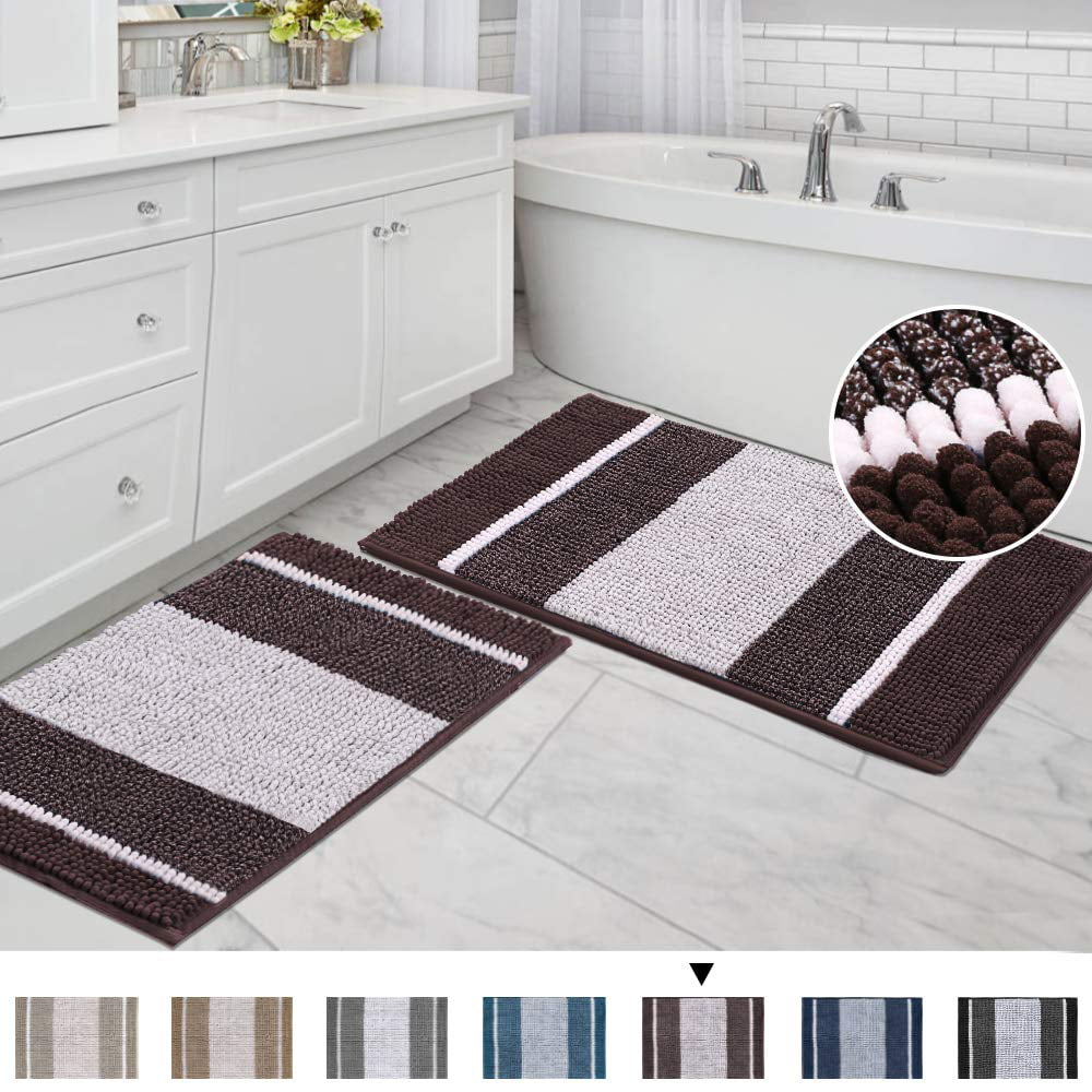 IKEA Supersoft Bath Shower Mat Rug Bathtub Bathroom Floor TOFTBO 16 x 24 Gray-White Melange