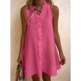 thumbnail image 6 of Women Sleeveless Tank Dress Casual Mini Dresses Sundress Rose Red XXL, 6 of 7