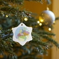 thumbnail image 7 of 3drose, Map of the Netherlands, 3 inch Snowflake Porcelain Ornament, 7 of 7